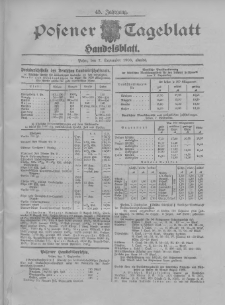 Posener Tageblatt. Handelsblatt 1906.09.07 Jg.45