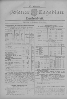 Posener Tageblatt. Handelsblatt 1906.09.10 Jg.45