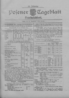 Posener Tageblatt. Handelsblatt 1906.09.21 Jg.45