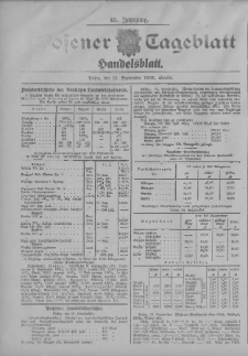 Posener Tageblatt. Handelsblatt 1906.09.24 Jg.45