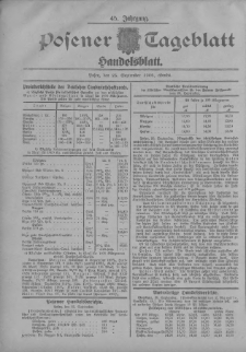 Posener Tageblatt. Handelsblatt 1906.09.25 Jg.45