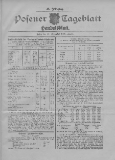 Posener Tageblatt. Handelsblatt 1906.09.27 Jg.45