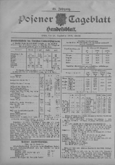 Posener Tageblatt. Handelsblatt 1906.09.28 Jg.45
