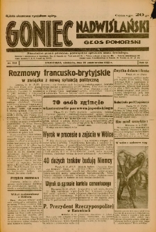 Goniec Nadwiślański: Głos Pomorski: Niezależne pismo poranne, poświęcone sprawom stanu średniego 1933.10.22 Nr244