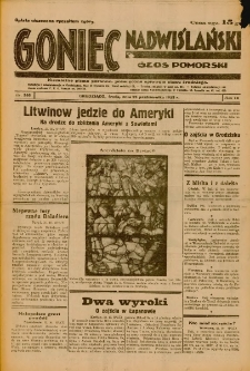 Goniec Nadwiślański: Głos Pomorski: Niezależne pismo poranne, poświęcone sprawom stanu średniego 1933.10.25 Nr246