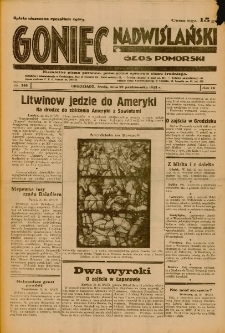 Goniec Nadwiślański: Głos Pomorski: Niezależne pismo poranne, poświęcone sprawom stanu średniego 1933.10.25 Nr246