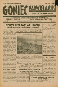 Goniec Nadwiślański: Głos Pomorski: Niezależne pismo poranne, poświęcone sprawom stanu średniego 1933.10.26 Nr247