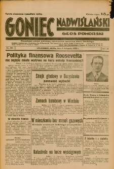 Goniec Nadwiślański: Głos Pomorski: Niezależne pismo poranne, poświęcone sprawom stanu średniego 1933.11.04 Nr254