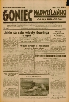 Goniec Nadwiślański: Głos Pomorski: Niezależne pismo poranne, poświęcone sprawom stanu średniego 1933.11.09 Nr258