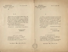 [Zawiadomienie Inc.:] " Sz. P. Komitet Stowarzyszenia Byłych Uczni&oacute;w Szkoły Nar. polskiej ma zaszczyt zawiadomić Sz. P. , że urządza na cześć Adama Mickiewicza wiecz&oacute;r artystyczno-muzykalny..."