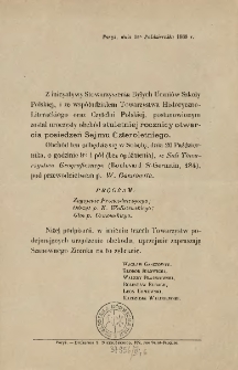[Zaproszenie Inc.:] "Z inicyatywy Stowarzyszenia Byłych Uczni&oacute;w Szkoły Polskiej, i ze wsp&oacute;łudziałem Towarzystwa Historyczno-Literackiego oraz Czytelni Polskiej ..."