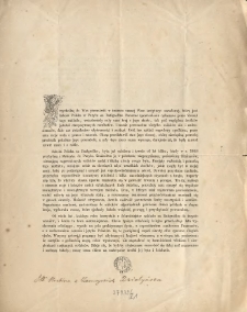 [Odezwa Inc.:] " Przychodzę do Was przem&oacute;wić w imieniu znanej Wam instytucyi narodowej, kt&oacute;rą jest Szkoła Polska w Paryżu na Batignolles ..."