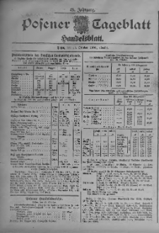 Posener Tageblatt. Handelsblatt 1906.10.15 Jg.45