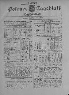 Posener Tageblatt. Handelsblatt 1906.10.17 Jg.45