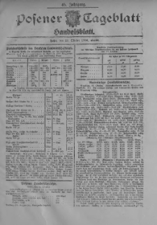 Posener Tageblatt. Handelsblatt 1906.10.23 Jg.45