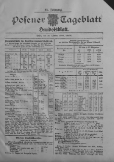 Posener Tageblatt. Handelsblatt 1906.10.26 Jg.45