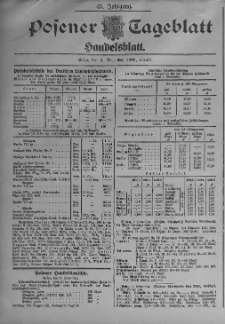 Posener Tageblatt. Handelsblatt 1906.11.02 Jg.45
