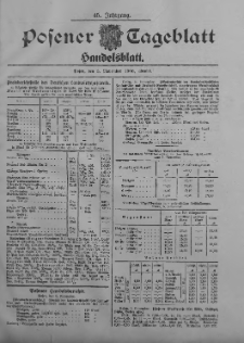 Posener Tageblatt. Handelsblatt 1906.11.05 Jg.45