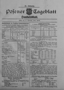 Posener Tageblatt. Handelsblatt 1906.11.15 Jg.45