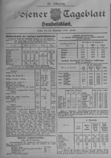 Posener Tageblatt. Handelsblatt 1906.11.30 Jg.45