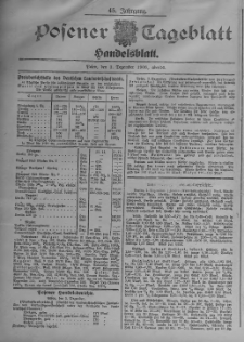 Posener Tageblatt. Handelsblatt 1906.12.01 Jg.45