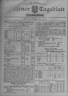 Posener Tageblatt. Handelsblatt 1906.12.03 Jg.45