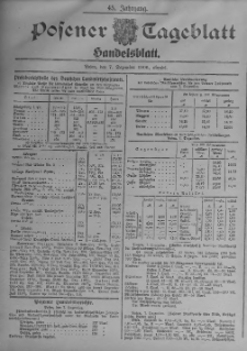 Posener Tageblatt. Handelsblatt 1906.12.07 Jg.45