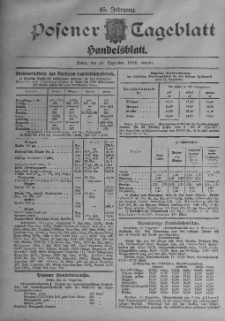Posener Tageblatt. Handelsblatt 1906.12.13 Jg.45