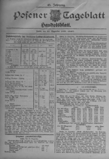 Posener Tageblatt. Handelsblatt 1906.12.15 Jg.45