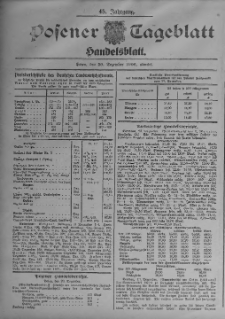 Posener Tageblatt. Handelsblatt 1906.12.20 Jg.45