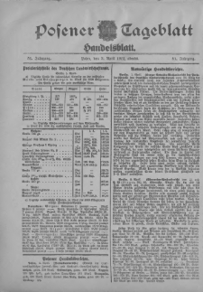 Posener Tageblatt. Handelsblatt 1912.04.02 Jg.51