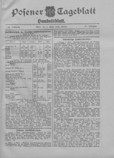 Posener Tageblatt. Handelsblatt 1912.04.04 Jg.51