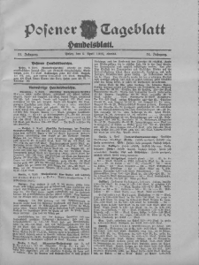 Posener Tageblatt. Handelsblatt 1912.04.09 Jg.51