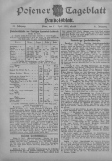 Posener Tageblatt. Handelsblatt 1912.04.11 Jg.51