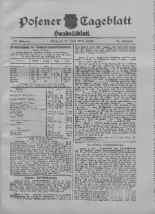 Posener Tageblatt. Handelsblatt 1912.04.17 Jg.51