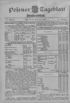 Posener Tageblatt. Handelsblatt 1912.04.19 Jg.51