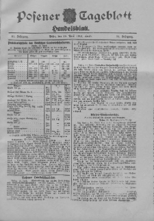 Posener Tageblatt. Handelsblatt 1912.04.20 Jg.51
