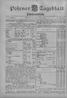 Posener Tageblatt. Handelsblatt 1912.04.26 Jg.51