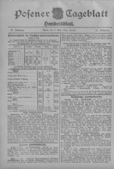 Posener Tageblatt. Handelsblatt 1912.05.09 Jg.51