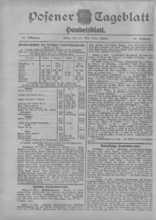 Posener Tageblatt. Handelsblatt 1912.05.13 Jg.51