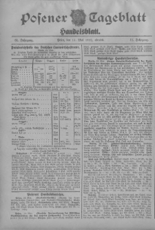 Posener Tageblatt. Handelsblatt 1912.05.14 Jg.51