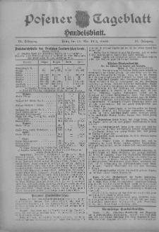 Posener Tageblatt. Handelsblatt 1912.05.18 Jg.51