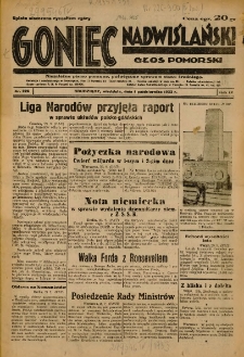 oniec Nadwiślański: Głos Pomorski: Niezależne pismo poranne, poświęcone sprawom stanu średniego 1933.01.10 Nr226