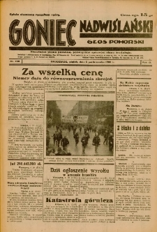 Goniec Nadwiślański: Głos Pomorski: Niezależne pismo poranne, poświęcone sprawom stanu średniego 1933.10.06 Nr230