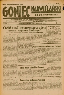 Goniec Nadwiślański: Głos Pomorski: Niezależne pismo poranne, poświęcone sprawom stanu średniego 1933.10.19 Nr241