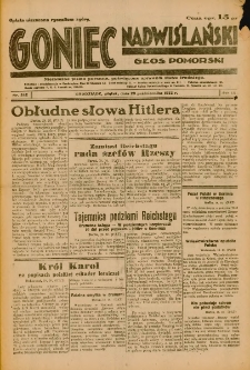 Goniec Nadwiślański: Głos Pomorski: Niezależne pismo poranne, poświęcone sprawom stanu średniego 1933.10.20 Nr242