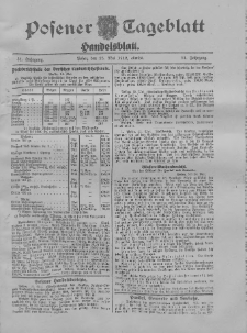 Posener Tageblatt. Handelsblatt 1912.05.25 Jg.51