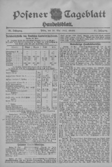 Posener Tageblatt. Handelsblatt 1912.05.28 Jg.51