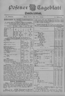 Posener Tageblatt. Handelsblatt 1912.05.31 Jg.51