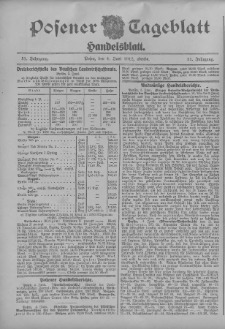 Posener Tageblatt. Handelsblatt 1912.06.04 Jg.51